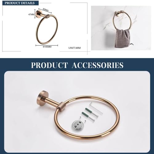 Toallero de pared oro rosa y accesorios de baño DFG1074 4