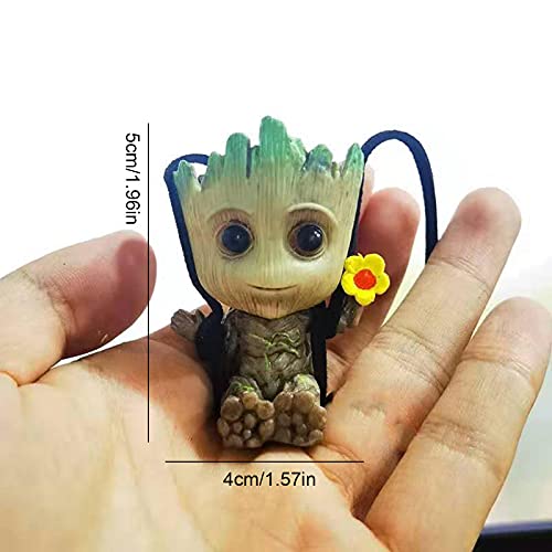 Car Hanging Accessories,Swing Smiling Little Tree Man,Car Mirror Hanging Accessories,Car Decoration Charm Pendant,Car Mirror Suspension Decoration,Car Charm Decoration,Lanyard: 70Cm Adjustable Length #TOP3