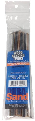 DuraSand Wood Sanding Twigs, Hobby Craft and Models, Mixed Grits (1 Bag w/ 20 Wood Sanding Twigs)