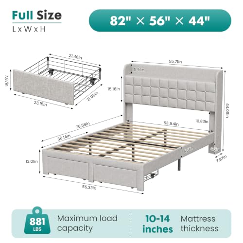 Image of Bed Frame, 12 Inch Solid Pine Wood Platform Bed Frames for King Mattress, Includes Wood Slats Support, No Box Spring Needed, Easy Assembly, Pine