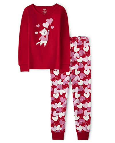 Gymboree Kids' and Toddler 100% Cotton Long Sleeve Top and Pants,Holiday Gymmies