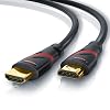 CSL – 10m – Ultra HD 4k HDMI-kabel – High Speed met Ethernet – Kabel 3-voudig afgeschermd incl. stekker- en contactbescherming – 4K Ultra HD 2160p bij 30 Hz Full HD 1080p – 3D ARC CEC – zwart