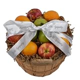 Sympathy Gift Basket - Condolences Gift for Loss of Loved One - Premium Pears, Apples, Oranges, Grap