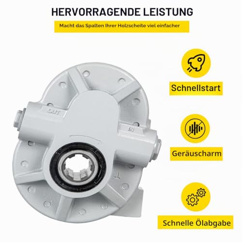 VEVOR Hydraulikpumpe 16,6 GPM Hydraulikmotor für Holzspalter 540 U/min 2500 PSI SAE 12 Ausgangsanschlüsse für LKW Heckklappe, Scherenhebebühne, Kippmuldenanhänger
