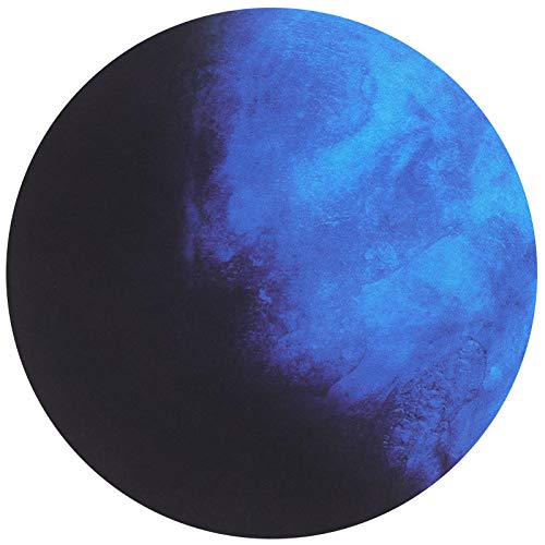 PetsHome Mouse Pad, Mouse Mat, Premium-Textured Mouse Pad with Non-Slip Rubber Base, Comfortable Round Mousepad for Laptop PC Office Planet Pattern