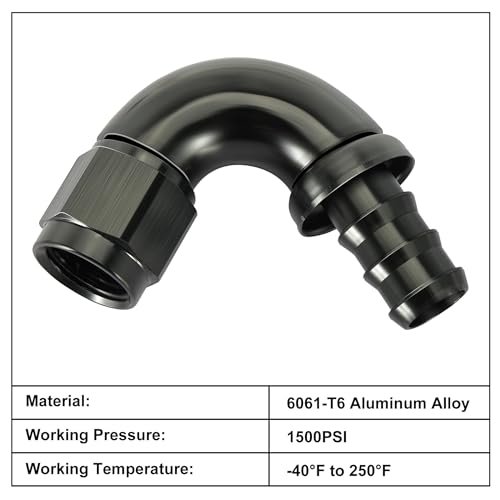 EVIL ENERGY 12AN 120 Degree Push Lock Fitting One Piece Full Flow Hose End by EVIL ENERGY - Image 3
