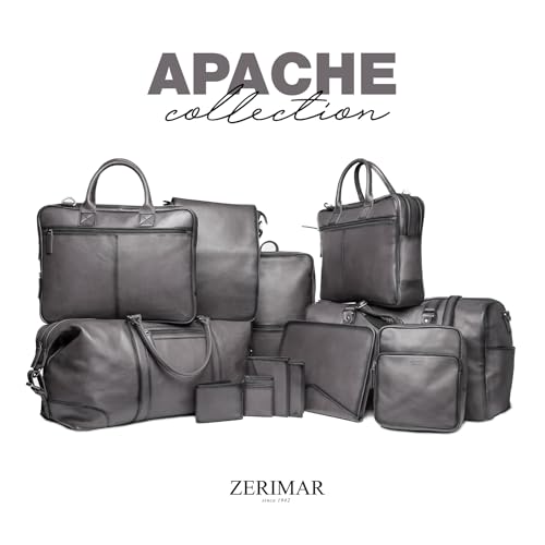 Porte-documents en cuir véritable Zerimar | Format compact 15x11,5 cm