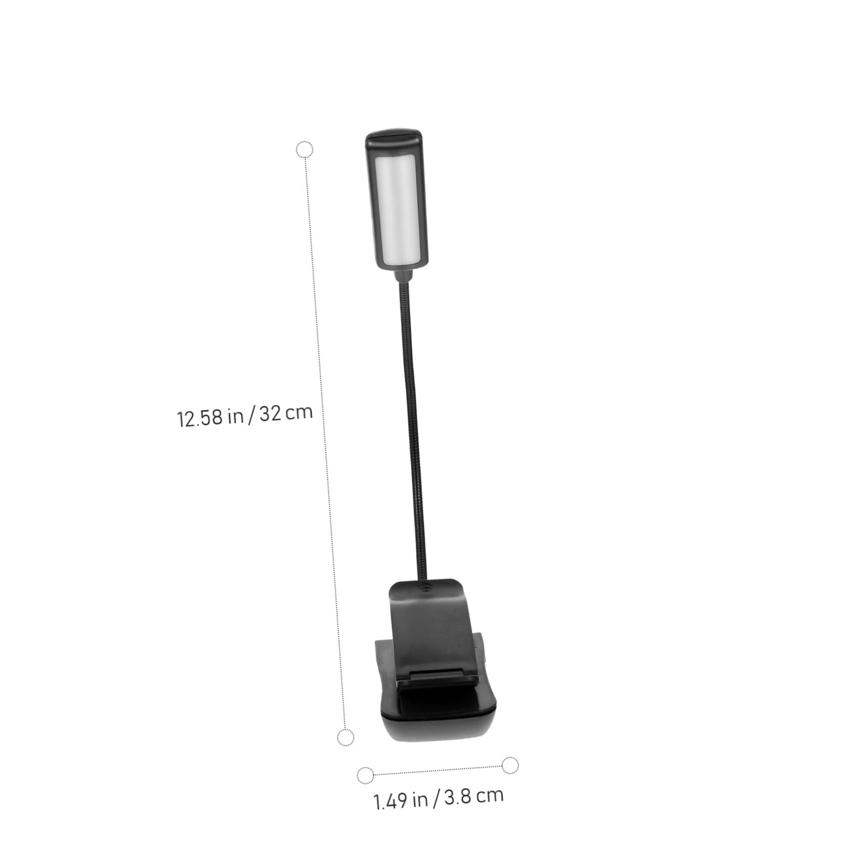 Lampe de Lecture LED Rechargeable à Pince Noir Lot de 2