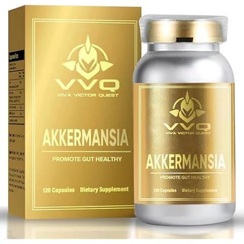 VVQ Akkermansia Prebiotic and Probiotic,300 Billion AFU Muciniphila Digestive Health,Gut Health,and ImmuneHealth Multi-Strain GLP-1 Probiotics for Women & Men (120 Capsules) Cover