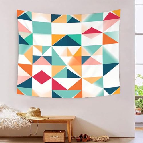 Tapisserie murale effet 3D motif géométrique BBQYNVKJR salon 180x230 cm