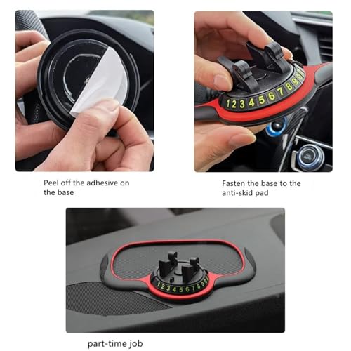 Image of Multifunction Car Anti-Slip Mat Auto Phone Holder, Car Phone Mount Silicone Car Pad Mat, Universal Multifunction Car Dashboard Mat with Phone Holder in Car, for Phones, Keys, Gadgets (1 PC)