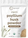 Micro Ingredients Organic Psyllium Husk Powder, 2lbs (32oz) | Daily Soluble Fiber Supplement | India Origin | Non-GMO, Keto Friendly, Vegan