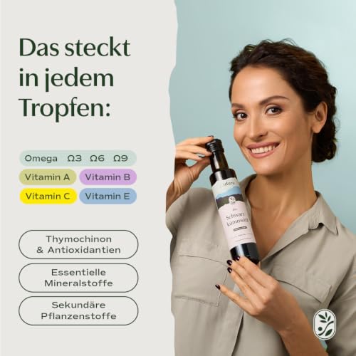 nedura® BIO Schwarzkümmelöl kaltgepresst (XL-Flasche, ungefiltert) – aus eigener Manufaktur in Deutschland, nur Erstpressung | Thymochinongehalt je Charge mit QR-Code auf der Flasche - 500ml
