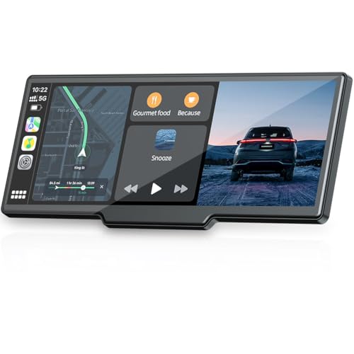 Topexplore 9.26'' Carplay Screen for Car with 2.5K Dash Cam and 1080P Backup...