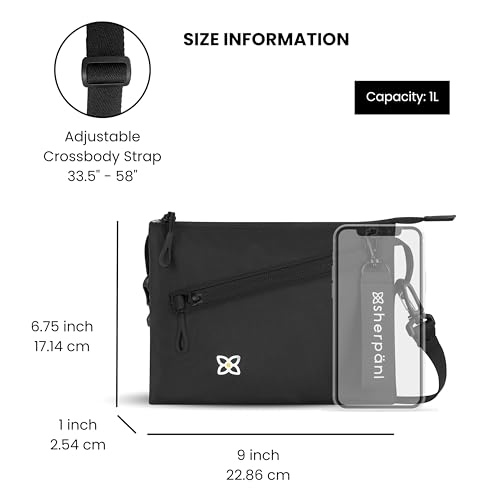 Image of Sherpani Zoom, Small Crossbody Purse, Nylon Crossbody Bag, Lightweight Cross Body Bag, Sleek Dual Pouch, Purses for Women