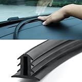 UGSHY Pack of 1 Car Dashboard Seal Strip, 6.56Ft Rubber Seal Protector Guard Strip, Universal Slit Windshield Trim, for Trucks, Boats, RVs (Black)