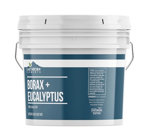 Earthborn Elements Borax Essential Oil Eucalyptus Scented, 1 Gallon Bucket, Clean & Refreshing Scent, Laundry Additive