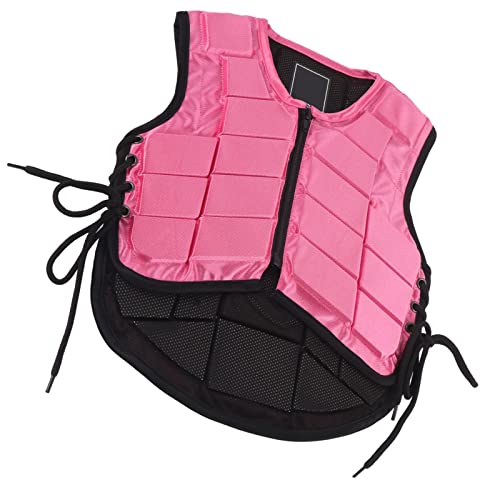 RASTKY Chaleco Ecuestre para Niños en Rosa - Equipo de Protección para Montar a Caballo Acolchado con EspumaNiños - Chaleco Protector Cómodo y Corporal (CS)