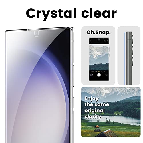Mohave [Auto Alignment] Screen Protector Designed For Samsung Galaxy S23 Ultra 6.8" [Ultrasonic Fingerprint Support] - Sensor Protection / 2 Pack, Daily Protection, Crystal Clear, Touch Responsive, Case Friendly #TOP3