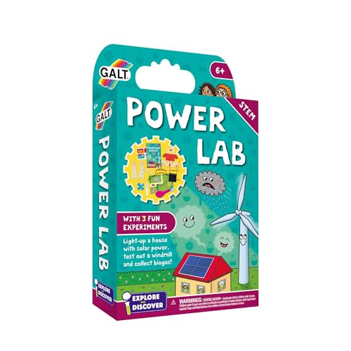 GALT Power Lab, Kids Science Kit with 3 Fun Experiments, Solar Panel & More