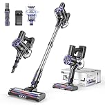 Cordless Vacuum Cleaner for Home, 80,000PRM Powerful 4 in 1 Lightweight Stick Vacuum with 2 Adjustable Suctions, Max 40 Mins Runtime, 2600mAh Rechargeable Vacuums (Lavender Purple)
