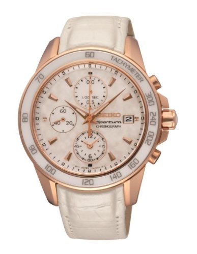 Preisvergleich Produktbild Seiko Damen-Armbanduhr Sportura Chronograph Quarz Leder SNDX98P1