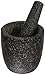 Price comparison product image JADE TEMPLE 17200 Stone Mortar and Pestle Set, Effective and Easy Mortar, Made of Solid Granite with 12 cm Diameter and 12 cm Height, Grey