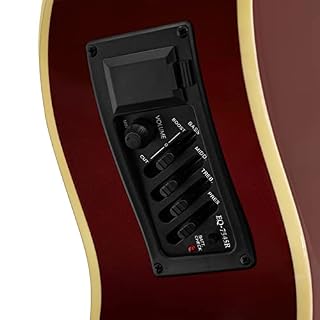 TIGER ACG4-RD Guitare électro-acoustique 4/4 pour débutants avec accordeur 3 bandes et égaliseur intégrés – Sac de… - Les Beatles, Paul McCartney, John Lennon, RIngo Starr, George Harrison TIGER ACG4-RD Guitare électro-acoustique 4/4 pour débutants avec accordeur 3 bandes et égaliseur intégrés - Sac de… – Image 5