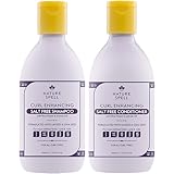 Nature Spell Curl Shampoo & Conditioner Set, Salt Free Formula for Gentle Cleansing & Deep Hydration, Sulfate & Paraben Free, Suitable for All Curl Types, Colour Safe, Vegan, Pack of 2, 300 ml Each