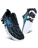 Boys Girls Shoes Kids Running Tennis Sneakers Non Slip Breathable Strap Athletic Sports Shoes Blue 5 Big Kid
