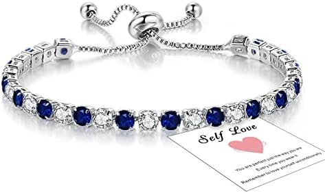 HEEYA Bracelets for Womens Sterling Silver Plated Tennis Bracelet...