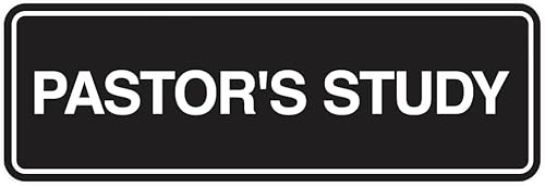 Signs ByLITA Signo de estudio estándar del pastor (negro) - grande