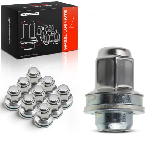 A-Premium Wheel Lug Nuts Compatible with Jaguar XF 2009-2014 XJ XE F-Type XK XKR XFR XFR-S XKR-S XJR Front or Rear Side 10-PC Set