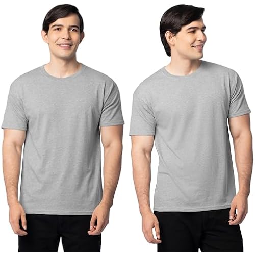 Fruit of the Loom Men's Eversoft Cotton Short Sleeve T-Shirts, 2 Pack