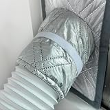 gulrear 40' Heavy Duty Portable Air Conditioner Window Kit Reflective Aluminum Foil Thermal Shield, 100% Blackout & Waterproof Adjustable Height 3-Layer Insulated Portable AC Window Seal Kit