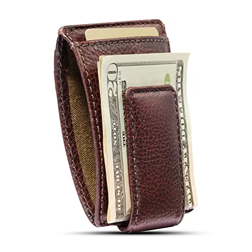 HoJ Co. GUS Money Clip Wallet | Side Storage Card Case | Strong Magnetic Clip | Minimalist Card Wallet with Money Clip | Slim Front Pocket Wallet