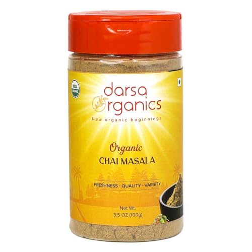 Darsa Organics Chai Powder 3.5 Oz From India | Usda Organic Chai Spice | Kosher | Non-Gmo | Chai Tea Powder cover