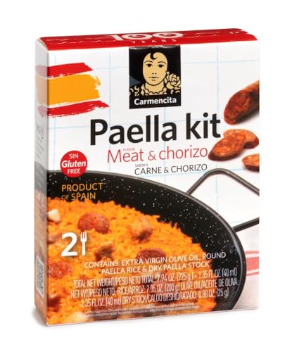 Carmencita. Meat and Chorizo Paella Kit. 265g (9.35oz). 2 servings.