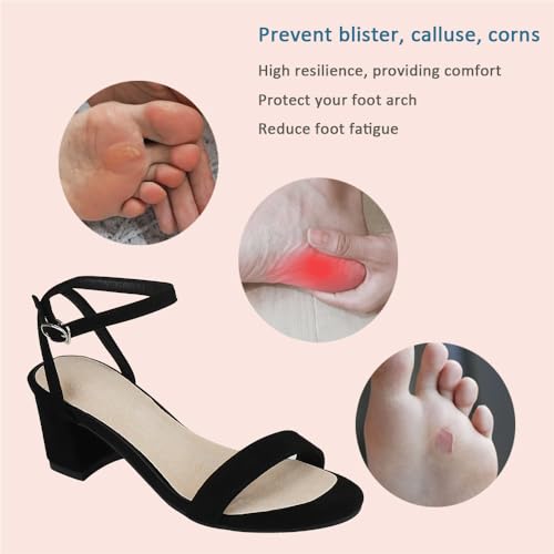2 pares de plantillas de piel para tacones altos beige S 5-7 miniatura 6