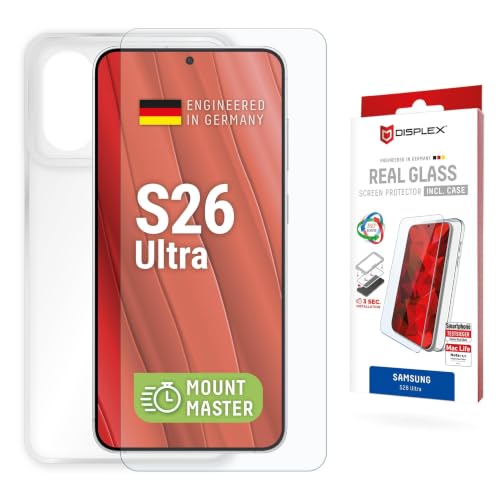 Displex Real Glass MM pour Samsung Galaxy S26 Ultra (verre véritable MM+coque pour Galaxy S26 Ultra)