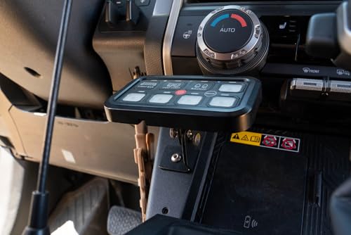 DV8 Center Console Molle Panels & Digital Device Mount for 2024 Toyota Tacoma | Compatible w/ Bulletpoint & RAM Mounts | Quick Access to Your Daily Gear & Digital Devices | Black Powder Coat | Steel - Thumbnail 3