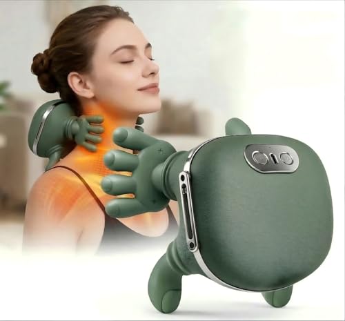 Genesandro Neck and Shoulder Massager for Pain Relief Deep Tissue Bionic Electric Back Massage Tools Cordless Trap Massager Gift Choice