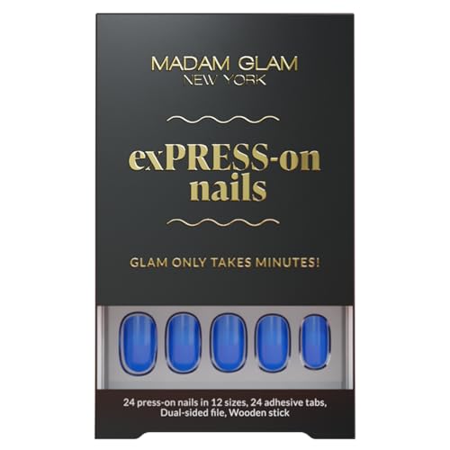 Madam Glam Press-On Nails | Oasis | Bright Blue