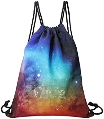Varsany Navy Personalised Childrens Kids Boy Girl PE Bag, Gymsack Bag, Sports Bag, Gym Kit Bag, Drawstring Bag, Cinch Gym Bag, Perfect for Back to School, Football, Swimming