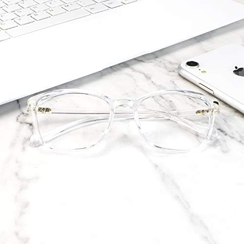 LifeArt Blue Light Blocking Glasses, Anti Eyestrain, Computer Reading Glasses for Women/Men, Anti Glare (Clear, +0.25 Magnification) - 4