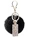 Produktbild Sumolux Schlüsselanhänger Taschenanhänger Geburtstagsgeschenk mit Plüsch Kugel Ornament Schwarz