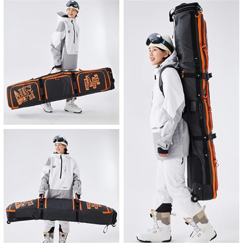 Bolsa con ruedas para snowboard impermeable que protege tus esquís del avión 4