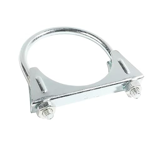 Zlirfy 1.75" 2" 2.25" 2.5" 2.75" U Bolt Clamp Muffler Exhaust Clamps,Metal U-Bolt Muffler/Exhaust Clamp,Heavy Duty U Bolt Muffer Exhaust Clamp Hanger for Pipes (2.5 Inch)