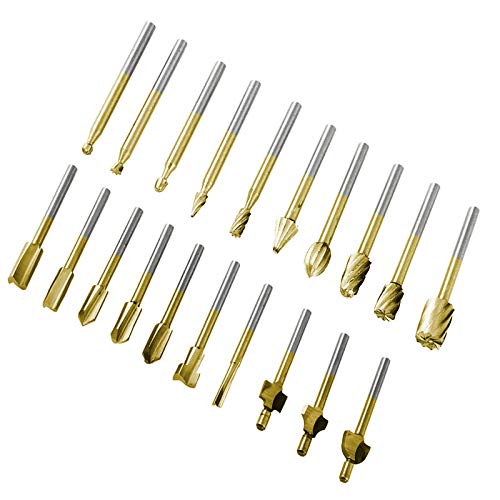 10Pcs HSS Router Carbide Engraving Bits & 10Pcs Router Bit with 1/8"(3mm) Shank Power Rotary Tools for DIY Woodworking, Carving, Sculpting, Engraving, Drilling. by DKIBBITH - Image 5