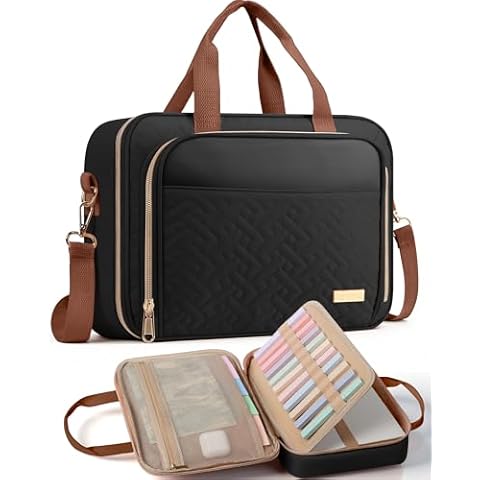 HOTOR Multi-Pocket Bible Cover with Handles and Strap Cover